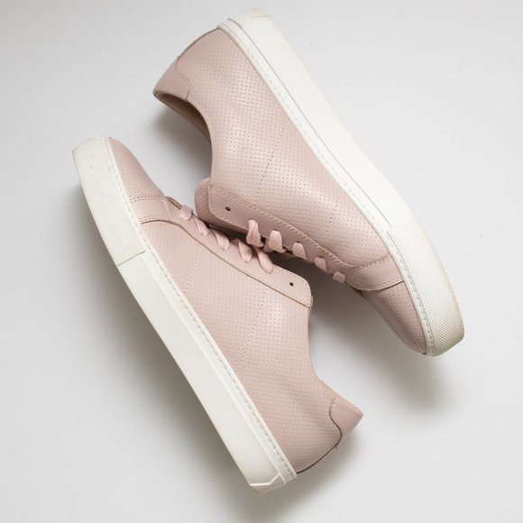 Greats Royale Sneakers Leather Perforated Shoes Lace-Up Made in Italy Pink 9.5 - Picture 4 of 8